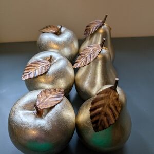 Metallic Fruit Decor Set